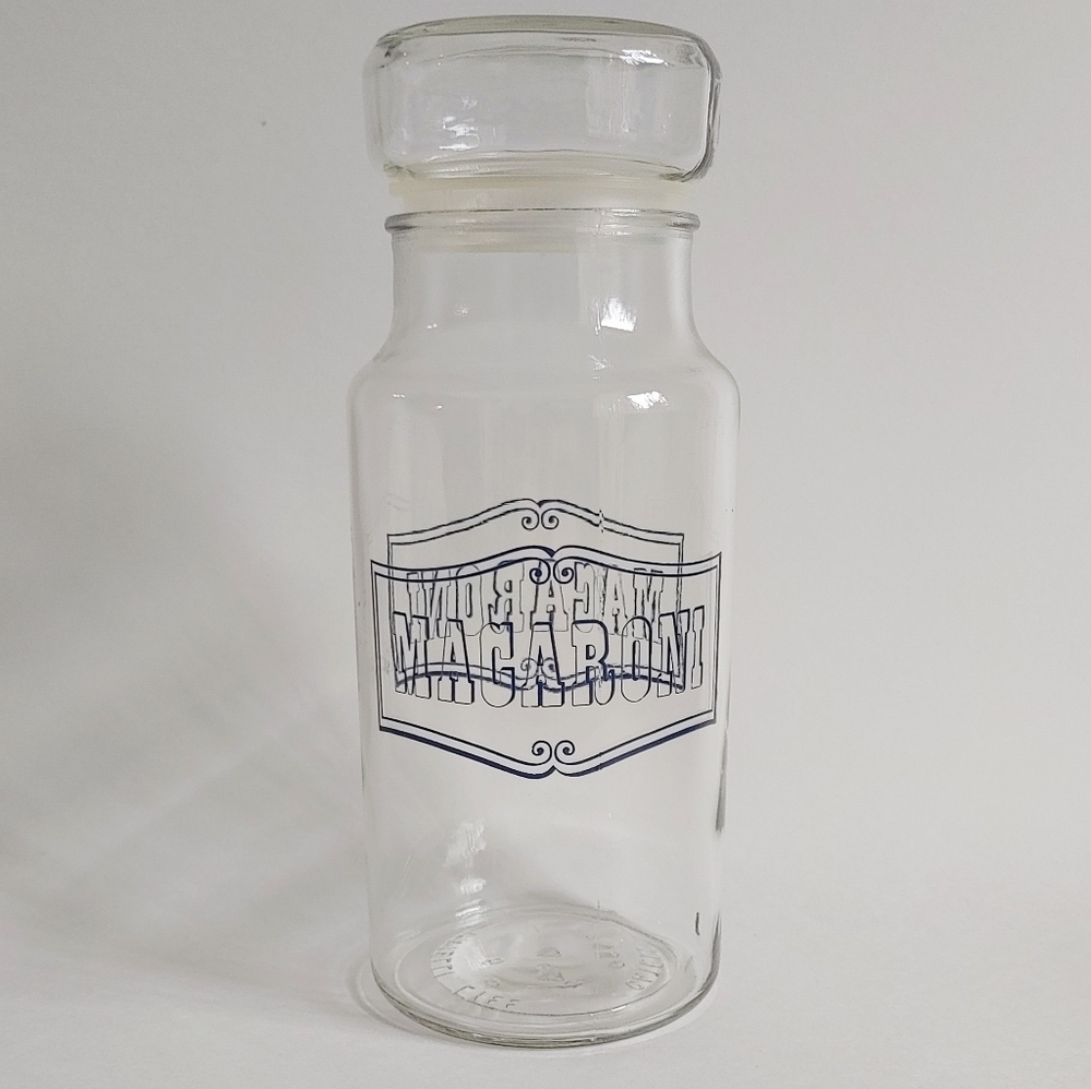 Vintage Catelli Macaroni Glass Storage Jar